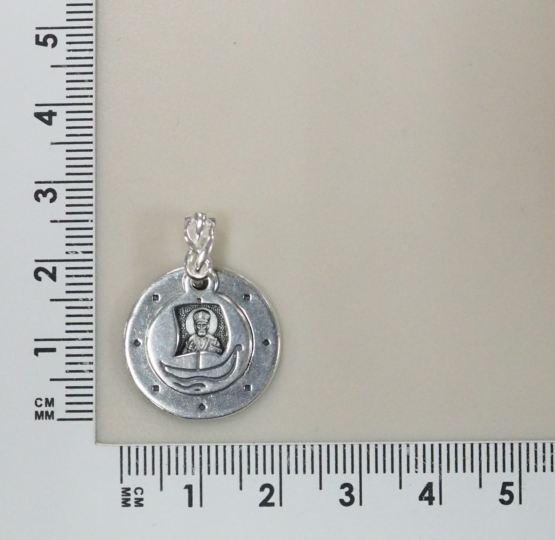 Серебряная подвеска "Николай Чудотворец"